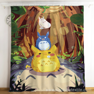 HD Printed My Neighbor Cartoon Totoro Blackout Curtains